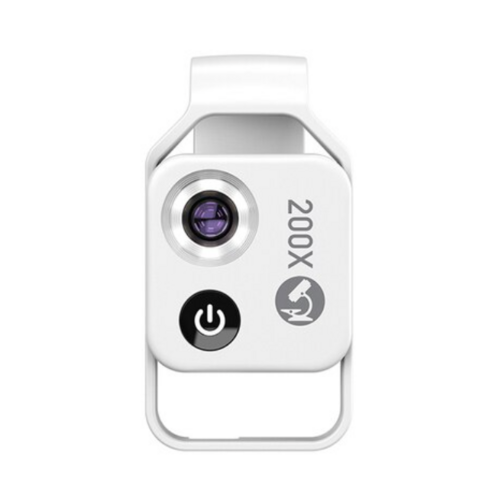 APEXEL 200배율 스마트폰 매크로 접사 현미경 디지털 LED 렌즈 CPL 포함, 블랙, 1개