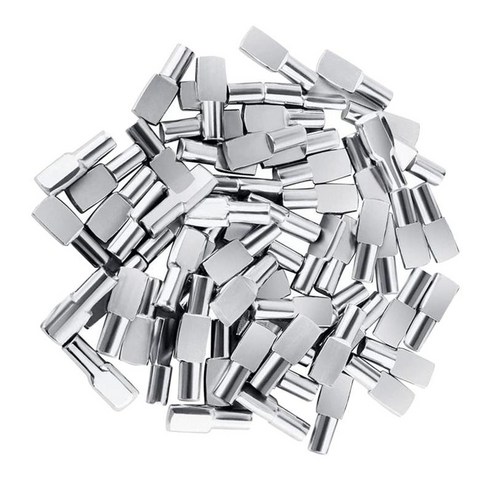 60pcs 발목 선반 0.20in 옷장 선반 분리기 BRAC 선반, 5mm, 스테인레스 스틸, 은