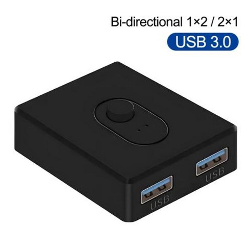 USB 스위치 KVM 스위처 어댑터 2 포트 USB 3.0 2.0 양방향 공유 컨트롤러 분배기 키보드 마우스 프린터 허브용, [02] USB2.0, 1개 kvmusb케이블