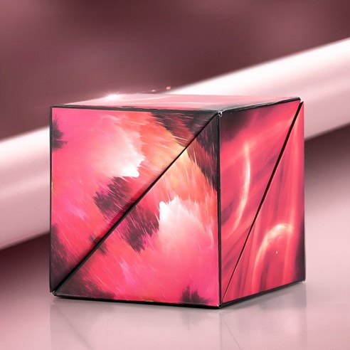 [KC 어린이 안전 인증 제품] 유소피아 3D 마그네틱 자석 갤럭시 우주 큐브, 갤럭시 레드