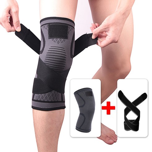 노 브랜드 SKDK 조정 가능한 무릎 중괄호 지원 3D 압축 체육관 통증 완화 패드 슬리브 블랙 XL, 보여진 바와 같이, 하나