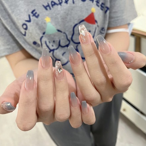 걸스코코 럭셔리 스톤 네일팁 셀프네일 인조손톱 화려한네일 모음전51종, 2개, NAIL-N500