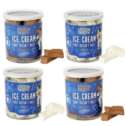 [해외]수퍼 가든 동결 건조 아이스크림 바닐라 Freeze Dried Vanilla Ice Cream Set, 4개