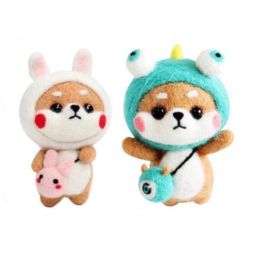 기본 도구 및 자습서 2 초보자를위한 사랑스러운 개 바늘 Felting 키트+기본 도구 및 자습서 5 초보자를위한, 다중, 설명한대로, 설명한대로
