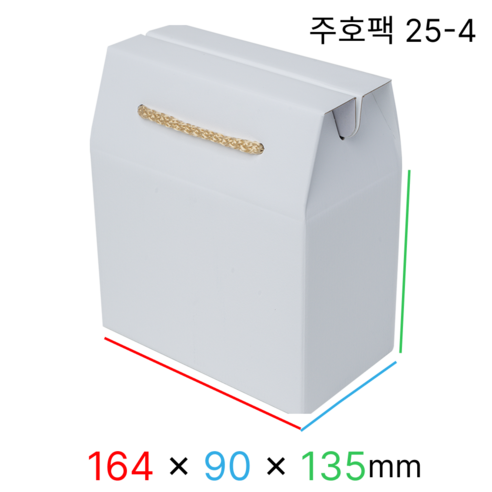 주호팩 끈손잡이 다용도 선물상자 25-4 (164x90x135), 화이트, 10개