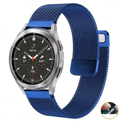 삼성 갤럭시 와치 4 클래식 46mm 42mm 스트랩 Galaxy Watch 4 44mm 40mm 금속 스테인레스 스틸 자기 흡입 손목 밴드 20mm 22mm 시계줄, #4, 갤럭시 와치 4 40mm