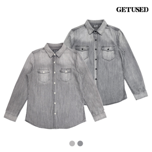 지유샵 겟유즈드 유니아웃포켓 워싱 데님셔츠 (FGJSCSA701P) – 제품명. 
셔츠