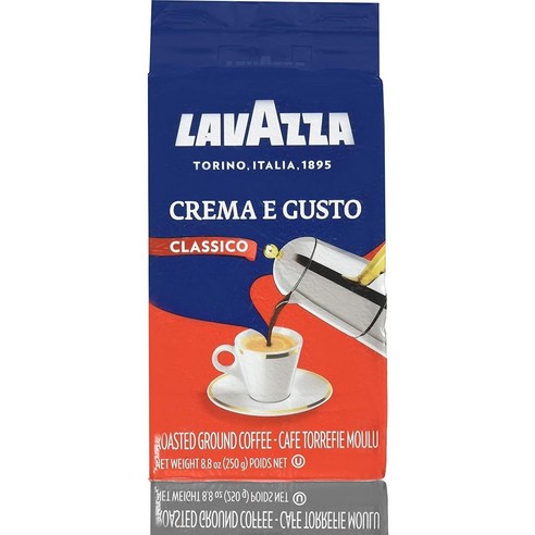 라바짜 크레마 E 구스토 클라시코 로스티드 그라운드 커피, 250g, 분쇄커피, 1개