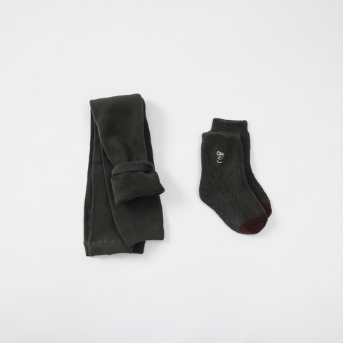 포근함과 사랑스러움을 더하다, 요이삭스 찰리 뽀송이 카키 타이즈!