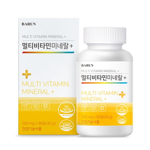 바른 멀티 비타민 미네랄+ 종합 영양제, 1개, 90정