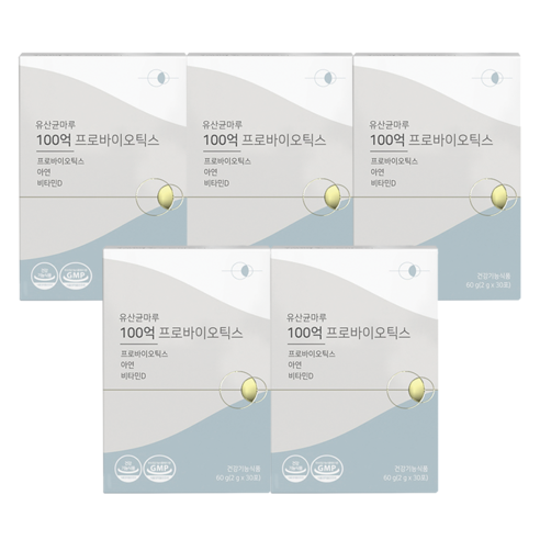 유산균마루 100억 프로바이오틱스, 60g, 5박스
