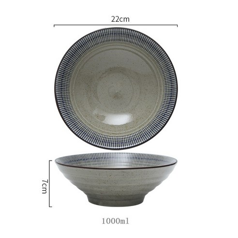CHANSHOVA 1000ml 세라믹 개성 수프 국수 그릇 샐러드 그릇 중국 도자기 홈 식기 H237, 4