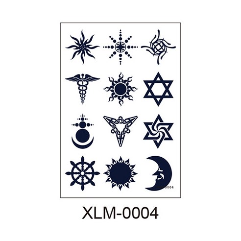 다이나토리 반영구 리얼 헤나 타투스티커 2장, XLM-0004, 2개