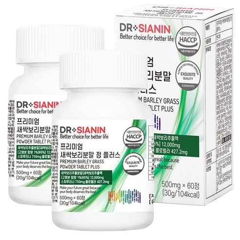닥터시아닌 프리미엄 새싹보리분말 정 플러스, 60정, 2개