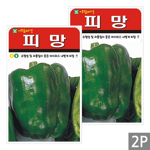 세인화분 피망 20립 - 파프리카 씨 씨앗, 2개