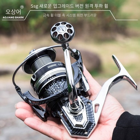 모든 금속 회전 휠18갱이없는 물고기 바퀴 샤프트, 모든 금속 더블 베어링 업그레이드SSG+낚싯줄+휠 오일, 2000시리즈  왼손 및 오른쪽 교환 유형