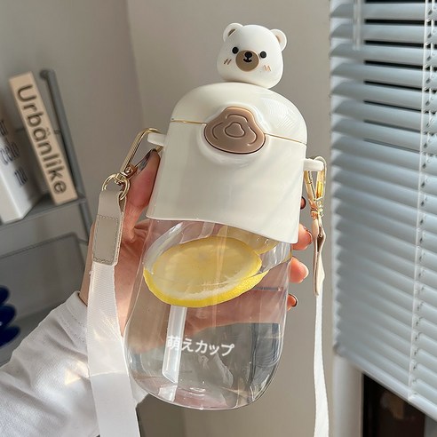 【휴대용 물병】물 컵 대용량 높은 찾고 패션 플라스틱 컵 새로운 스타일의 물병 컵, 색깔14