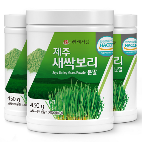 제주 국내산 새싹보리 분말가루 450g통 HACCP 인증제품, 450g, 3개