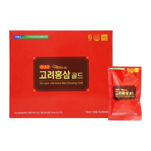 감사한분들께 고급 지리산 마천농협 6년근 고려 홍삼 골드 70ml 60포 x 2박스(총120포) 선물 중소기업 회사 명절 세트