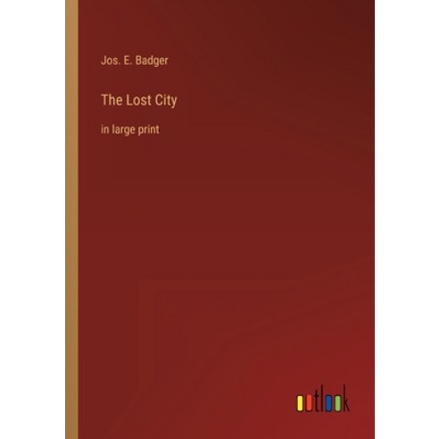 (영문도서) The Lost City: in large print Paperback, Outlook Verlag, English, 9783368304324