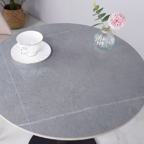 좁은 공간을 빛내는 마법, 세라믹 마블 테이블 사용 후기 원형세라믹식탁