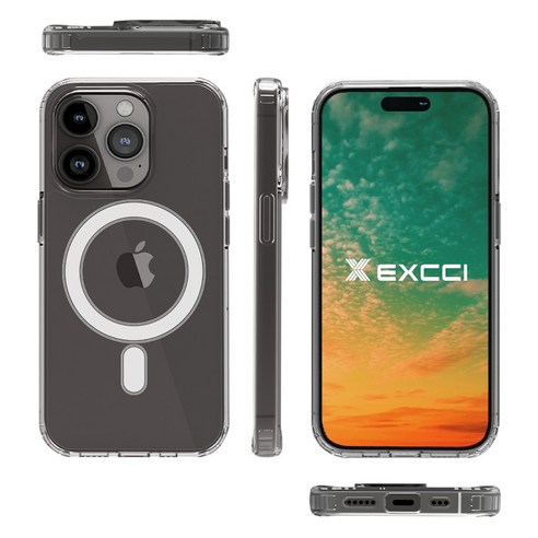 엑씨 퓨어 투명 범퍼 맥세이프 휴대폰 케이스는 아이폰15 프로 기종에 사용할 수 있는 제품입니다.