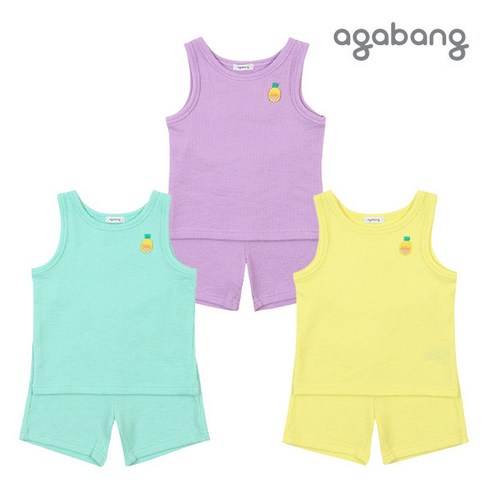 아가방 썬골지민소내의 PURPLE MINT YELLOW 01P353003