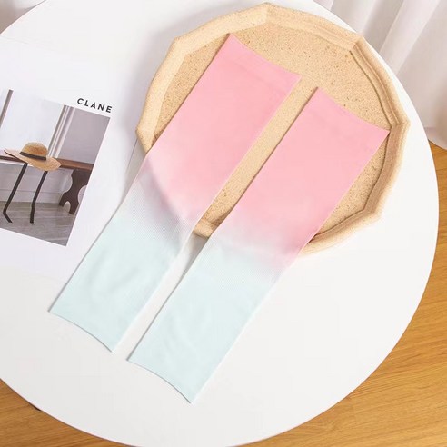 컬러풀 투톤 그라데이션 패션 쿨토시 팔토시 6p (2p x 3세트), 컬러D