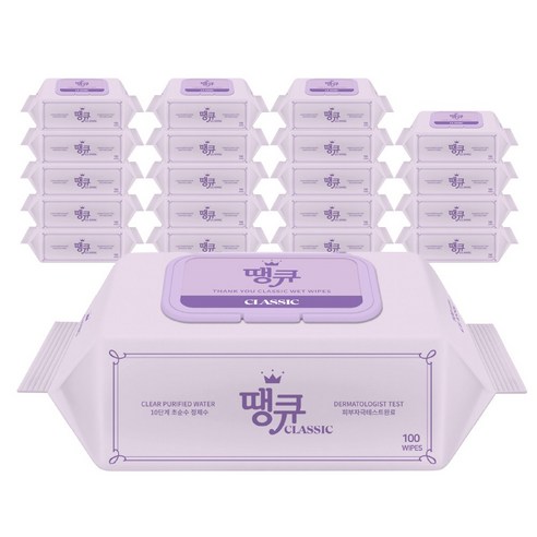 비상 비축 실속 묶음 물티슈 트렌드 땡큐 오리지널 물티슈 100매(캡형), 230g, 100매, 20개
