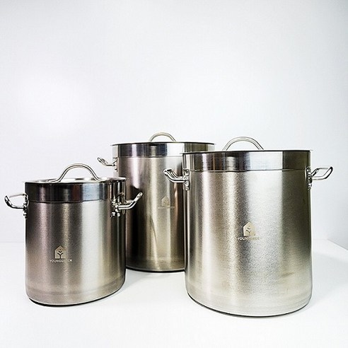 영그린 304 스테인레스 곰솥냄비, 소(W 200mm x H 200mm), 실버, 1개