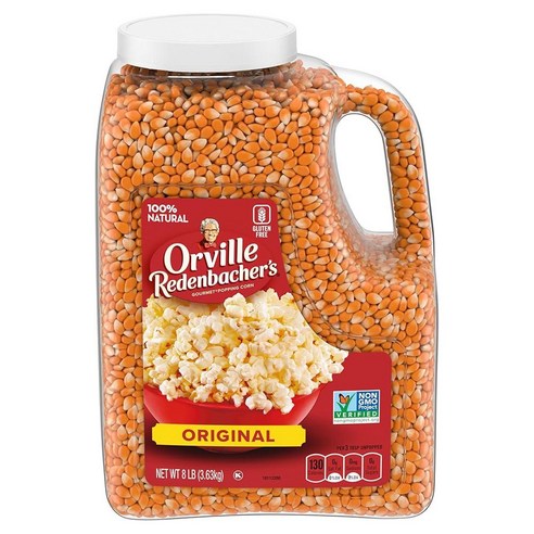 Orville 레드enbacher's Gourmet 팝콘 알갱이 오리지널 옐로우 3.6kg8파운드 - 프로틴바 | 쿠팡