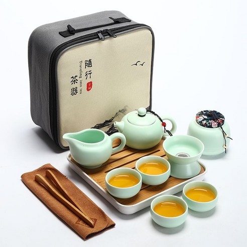 휴대용 다기세트 캠핑 차박 여행 찻잔 세트, 5