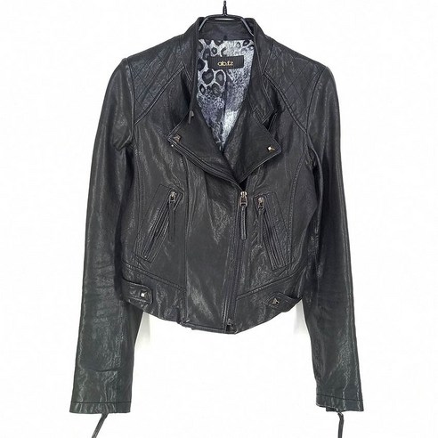 아비에프지 여성 빈티지 디코 양가죽 자켓 블랙 데코자켓