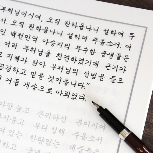 고요한 붓 끝에서 피어나는 평화, 붓다북 사경펜으로 시작하세요.