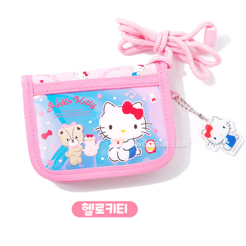 산리오 캐릭터즈 블링블링 키링 목걸이지갑 새학기준비물 입학준비물