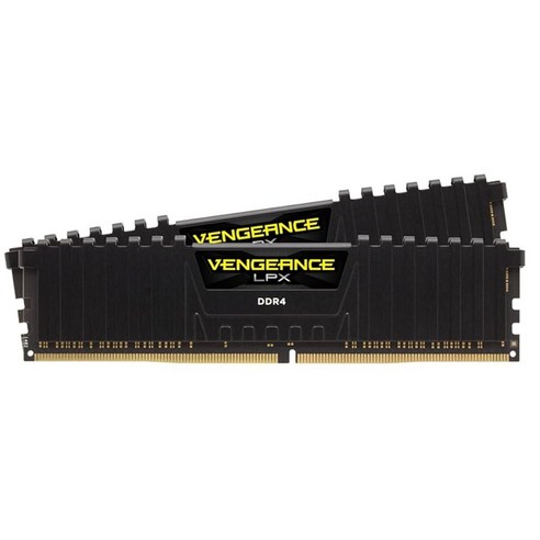 Corsair 벤전스 LPX 16GB(2 X 8GB) DDR4 3200(PC4-25600) C16 1.35V 데스크탑 메모리 - 블랙