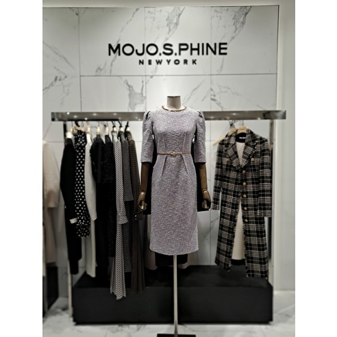 모조에스핀 골든체인 포인트 트위드 원피스(S222MSE019)(1878874)