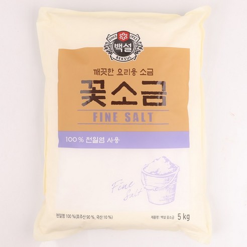 백설 꽃소금, 5kg, 4개