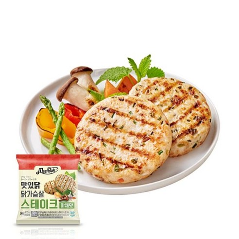 [천삼백케이] [맛있닭] 닭가슴살 스테이크 야채맛 100gX30개 (3kg), 단품