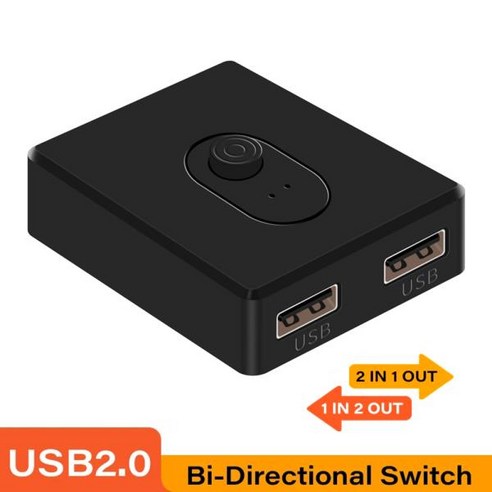 USB 3.0 스위치 선택기 USB 2.0 양방향 공유기 KVM 스위치 프린터 키보드 마우스 공유용 2 in 1 Out, [02]USB2.0 노트북kvm