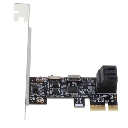 PCI-E PCIe-SATA 3.0 2포트 확장 컨트롤러 어댑터 카드, 설명, 블랙, 설명