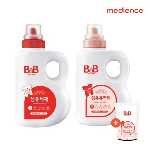 비앤비 섬유세제 베이비파우더 1500ml 용기형+ 섬유유연제 자스민 1500ml 용기형, 1개 퓨토섬유유연제 Best Top5