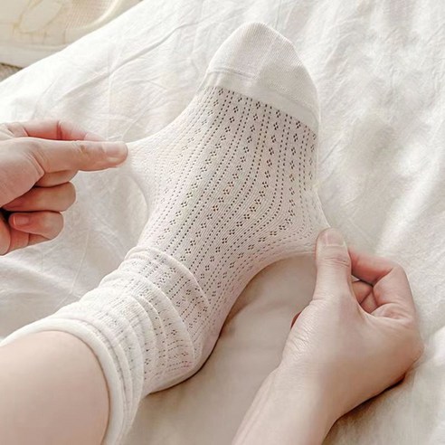 발에 땀 차지 않는 시원한 여름, HaruHaru 레이스 시스루 양말로!
