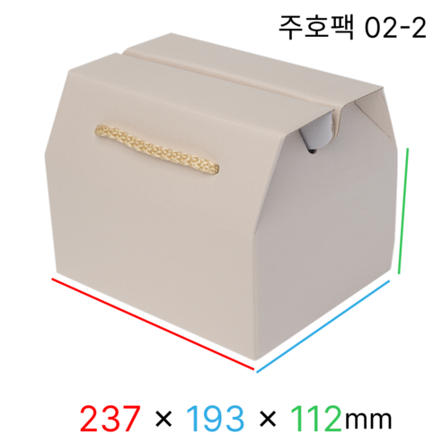 주호팩 끈손잡이 다용도 선물상자 02-2 (237x193x112), 50개, 웜그레이