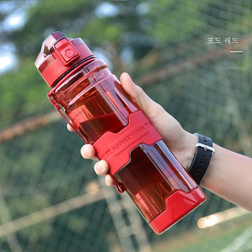 DFMEI 스포츠 물컵 대용량 아웃도어 1000ml 플라스틱 주전자 스페이스 컵 크리에이티브 물병, 쿼츠 퍼플_700ml
