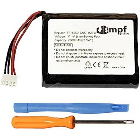 MPF Products 마샬 Marshall Stockwell 휴대용 블루투스 스피커와 호환되는 2600mAh TF18650 2200 1S3PA 배터리 교체, [01]기본