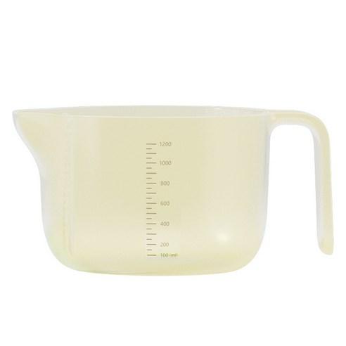 다기능 필터 계량컵, 클리어 옐로, 1개, 1200ml