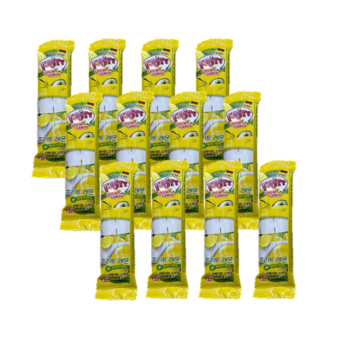 FRITT 독일 레몬 소프트 츄잉 캔디, 12개, 35g
