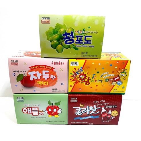 콜라맛 사과맛 자두맛 청포도 사이다맛 왕셔요짱 젤리 제리 선미식품 (추억의 문방구 불량식품) - 츄잉젤리 | 쿠팡