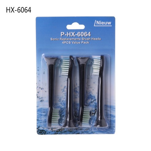 4Pcs HX-6064 브러시용 전동칫솔헤드 교체